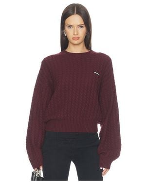 ROTATE BIRGER CHRISTENSEN Cable Crewneck Jumper - Purple
