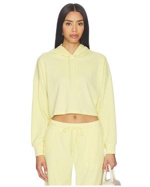 Beyond Yoga Breathe Easy Ribbed Cropped Hoodie - Yellow
