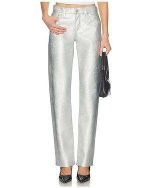 Agolde Low Rise Slim Pants - Metallic