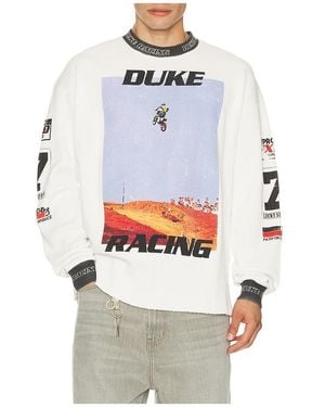 Duke & Dexter Motorcross Waffle Long Sleeve Tee - White