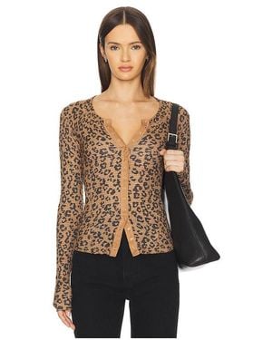Free People Going Places Printed Cardi - Black