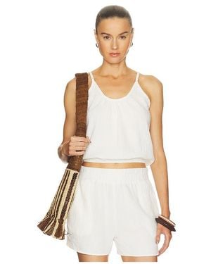 Bobi Top Corto Cami Cami Crop Top En Color Crema Talla (También En Xs, S, M, Xl) - Blanco