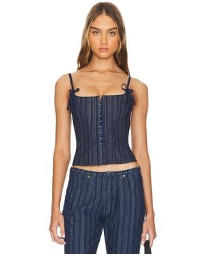 Lioness Charismatic Denim Corset - Blue