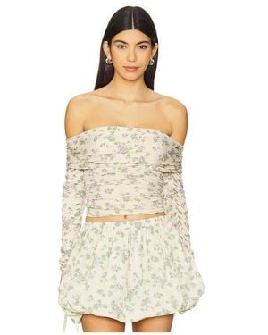 SWF Off Shoulder Wrap Top - Natural