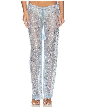 Jaded London Embellished Lace Trouser - Blue