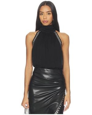 Generation Love Brenna Studded Halter Blouse - Black