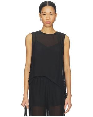 La Ligne Transparente Bluse Maxime - Schwarz