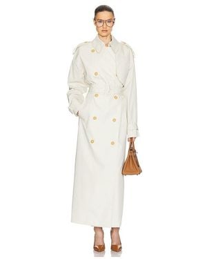 Helsa Classic Oversized Trench - White