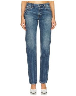 GRLFRND Isabel Low Rise Straight Jeans - Blue