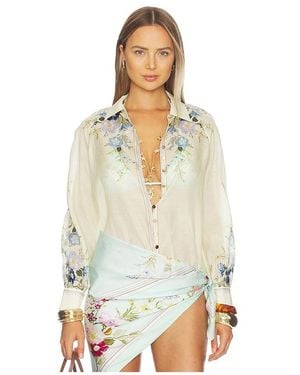 Self-Portrait Floral Organza Blouse - White