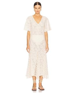 Spell Vestido De Pañuelo De Encaje Lux Lisbon En Color Crema Talla (También En M, S, Xl, Xs) - Blanco