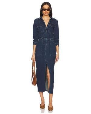 GOOD AMERICAN Langärmeliges Midikleid Fit For Success - Blau
