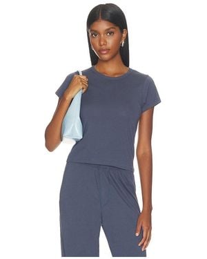 ÉTERNE T-SHIRT FORME BABY À MANCHES COURTES EN COTON en Navy - Bleu