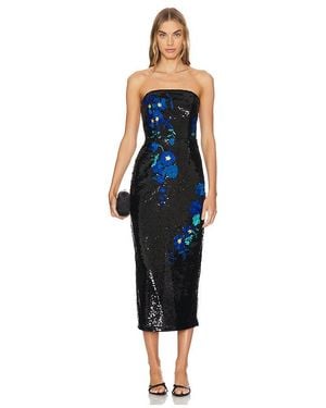 MILLY Kleid Kait Vines Of Floral - Blau