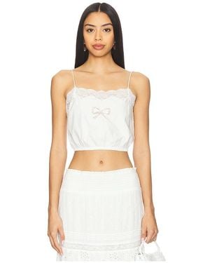 LoveShackFancy Aliaya Top - White