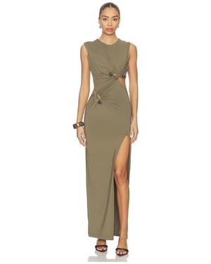 Bardot Felix High Neck Maxi Dress - Natural
