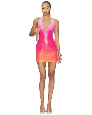 Runaway the Label Catiana Deep-V Sequin Mini Dress - Red