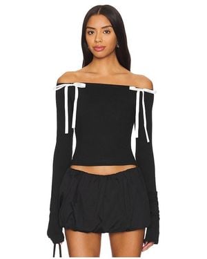 MORE TO COME Julieta Off Shoulder Top - Black