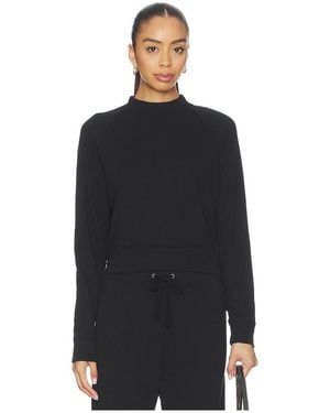 James Perse Cropped Mock Neck Jumper - Black