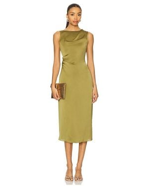 Theory Shoulder Drape Dress - Yellow