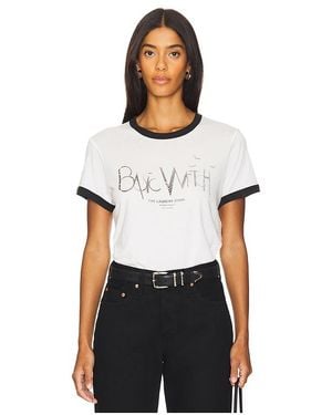 The Laundry Room Basic Witch Perfect Ringer Tee - White