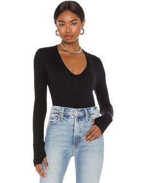 Enza Costa Cashmere Fitted V Neck Jumper - Black