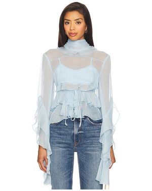 Bardot Anyssa Ruffle Blouse - Blue
