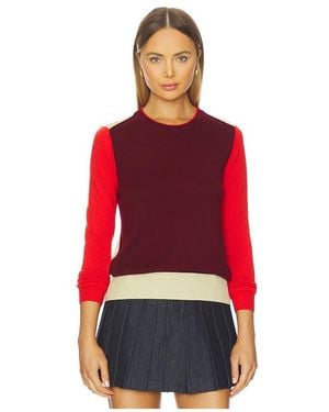 Rag & Bone Jersey Cuello Redondo Taron En Color Burgundy Talla (También En S) - Rojo