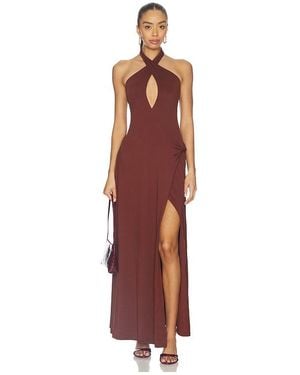 Seven Wonders Kamilla Keyhole Twist Maxi Dress - Brown