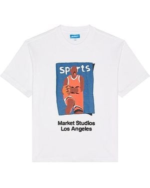 Market Illustrated Backetball Tee - White