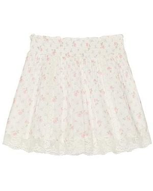 LoveShackFancy Tween Solena Skirt - White