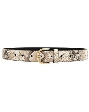 FAVORITE DAUGHTER The Snake Print Juni Belt - White