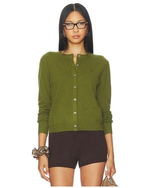GUIZIO Relaxed Cardigan - Green