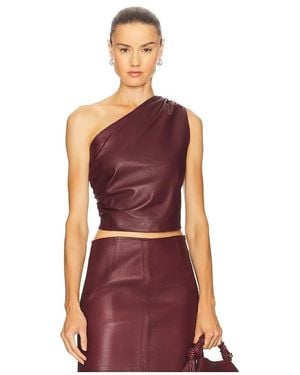 ZUT Laurel Leather Top - Red