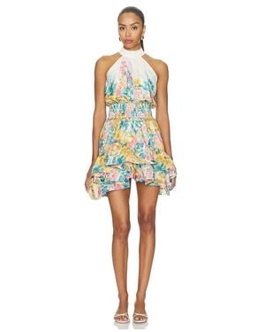 Elliatt Clementina Halter Neck Fit And Flare Mini Dress - Multicolour