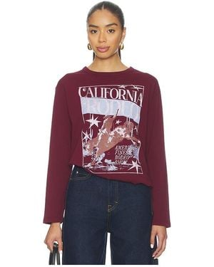 Daydreamer California Rodeo Crew Long Sleeve - Red