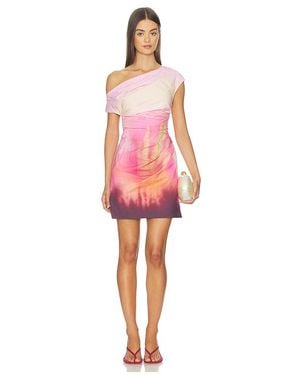 AMUR Ysella Off The Shoulder Mini Dress - Red