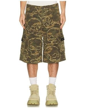 Affliction Skull Camo Shorts - Green