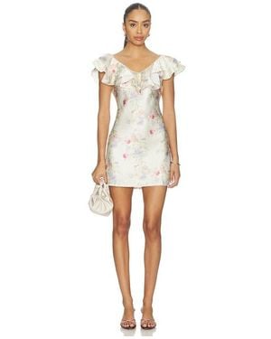 For Love & Lemons Opal Mini Dress in Metallic | Lyst