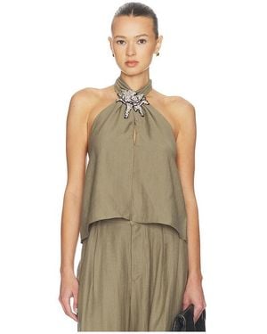 MOTHER OF ALL Mona Collar Top - Natural