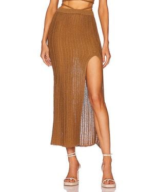 Michael Costello X Revolve Sylvan Maxi Skirt - Brown