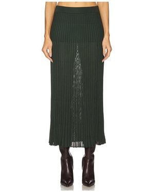 Zimmermann プリーツミディスカート - グリーン