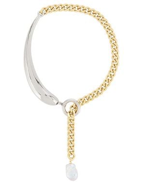 DEMARSON Collar Lariat Maude En Color Oro Metálico Talla - Blanco