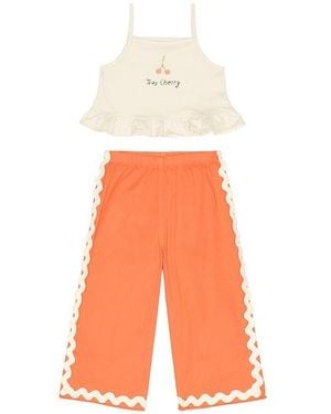Wild Wawa Wide Leg Pant Set - White