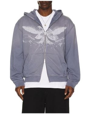 AllSaints Aeterna Zip Through Jumper - Blue
