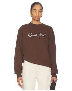 Quiet Golf Hancock Crew Neck Sweatshirt - Brown