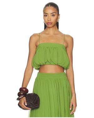 AMUR Sonia Ruffle Top - Green