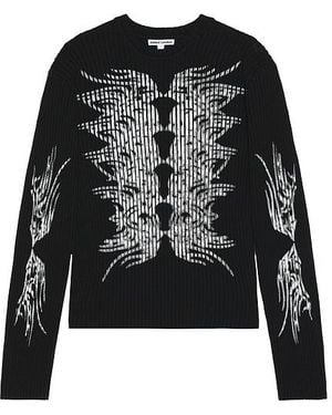 Black Ribcage Knit Jumper | Jaded Man – Jaded London