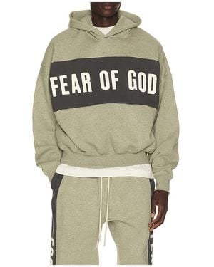 Fear Of God Cropped Relaxed Panelled Hoodie - Multicolour
