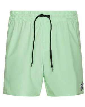 Volcom Lido Solid Swim Trunks - Green